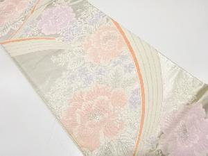 アンティーク　牡丹に小花模様織り出し袋帯（材料）